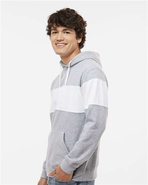 Men's Varsity Fleece Colorblocked Hooded Sweatshirt - Image 30