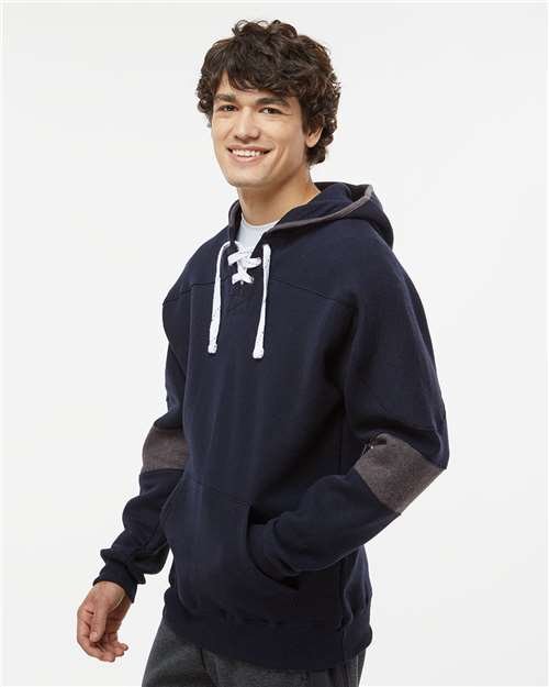 Men's Sport Lace Colorblocked Fleece Hooded Sweatshirt - Image 12