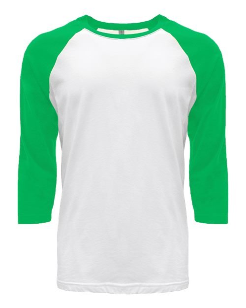 Unisex CVC Three-Quarter Sleeve Raglan T-Shirt - Image 5