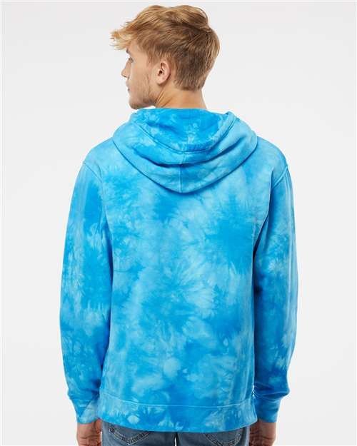 Unisex Midweight Tie-Dyed Hooded Sweatshirt - Image 6
