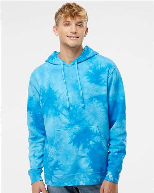 Unisex Midweight Tie-Dyed Hooded Sweatshirt - Image 4