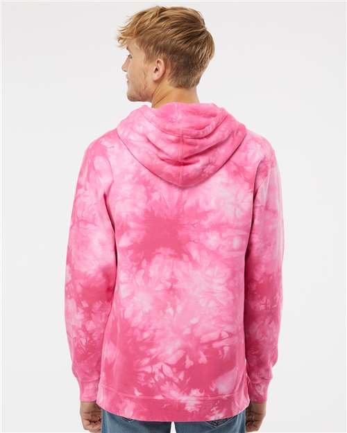Unisex Midweight Tie-Dyed Hooded Sweatshirt - Image 43