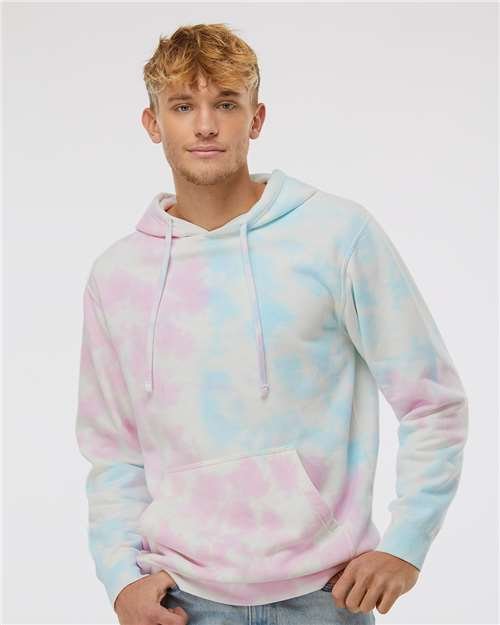 Unisex Midweight Tie-Dyed Hooded Sweatshirt - Image 17