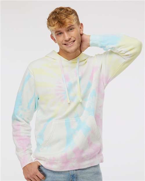 Unisex Midweight Tie-Dyed Hooded Sweatshirt - Image 47