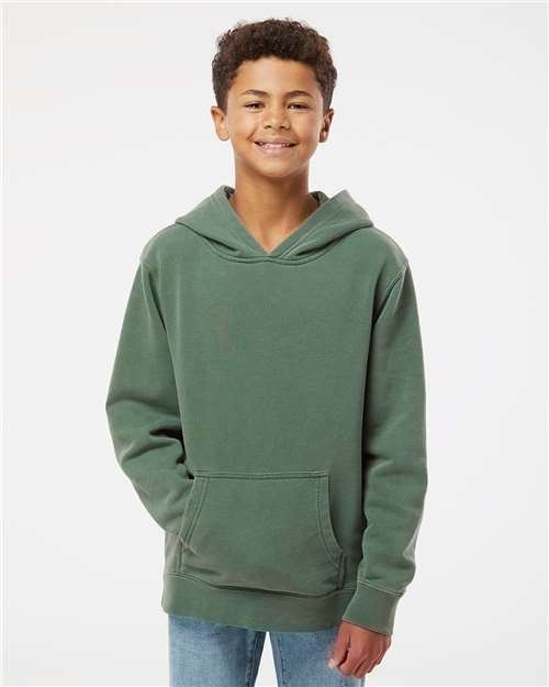 Youth Midweight Pigment-Dyed Hooded Sweatshirt - Image 4