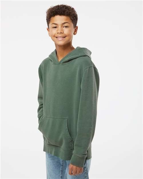 Youth Midweight Pigment-Dyed Hooded Sweatshirt - Image 5