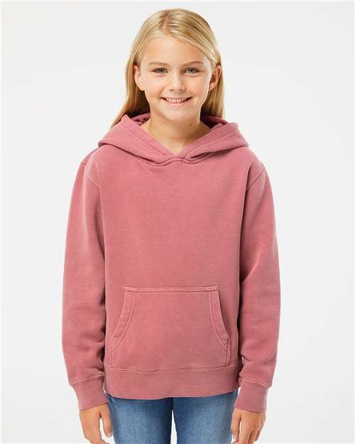 Youth Midweight Pigment-Dyed Hooded Sweatshirt - Image 23