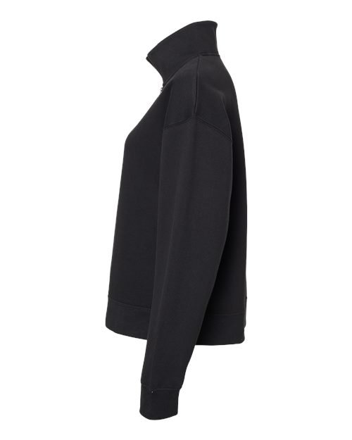 Women's Sueded Fleece Quarter-Zip Sweatshirt - Image 3