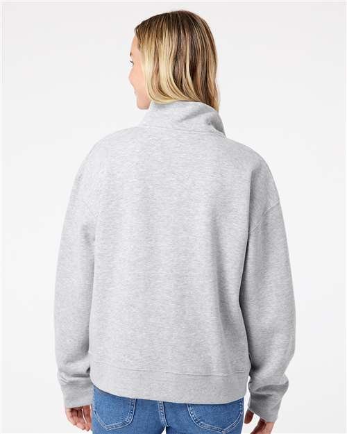 Women's Sueded Fleece Quarter-Zip Sweatshirt - Image 13