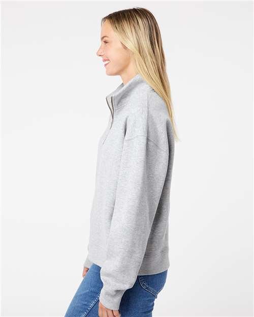 Women's Sueded Fleece Quarter-Zip Sweatshirt - Image 12