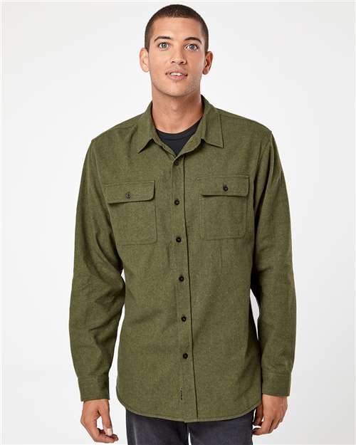 Men's Solid Flannel Shirt - Image 4