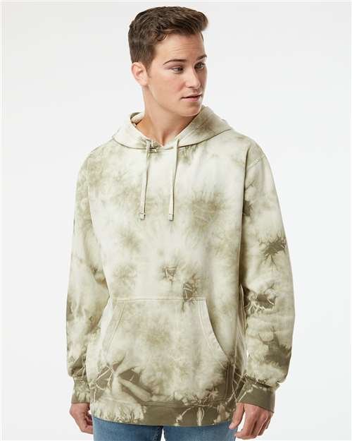 Unisex Midweight Tie-Dyed Hooded Sweatshirt - Image 35