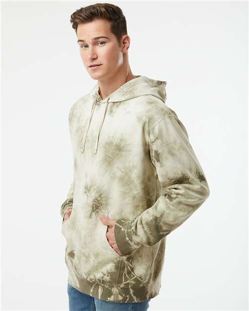 Unisex Midweight Tie-Dyed Hooded Sweatshirt - Image 36
