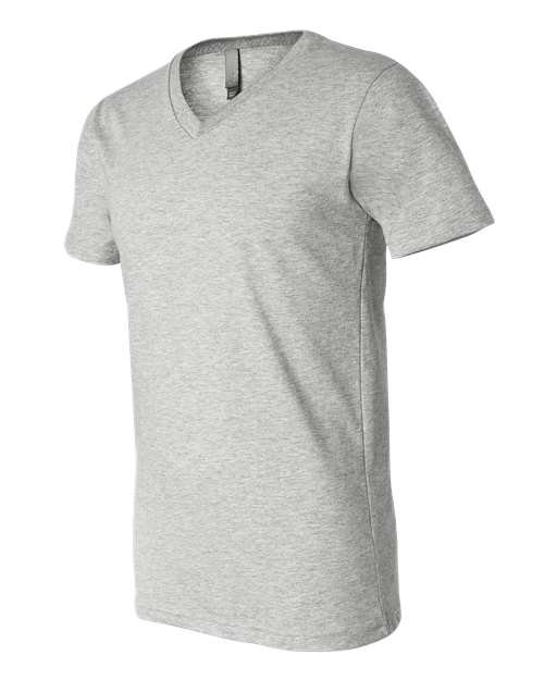 Unisex Heather CVC V-Neck Tee - Image 4