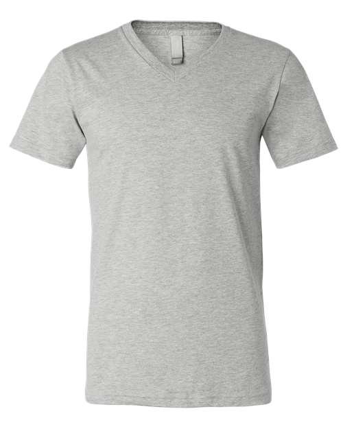 Unisex Heather CVC V-Neck Tee - Image 2