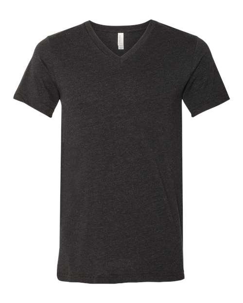 Unisex Heather CVC V-Neck Tee - Image 5