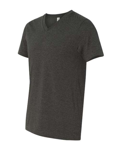 Unisex Heather CVC V-Neck Tee - Image 10
