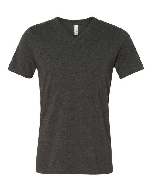 Unisex Heather CVC V-Neck Tee - Image 8
