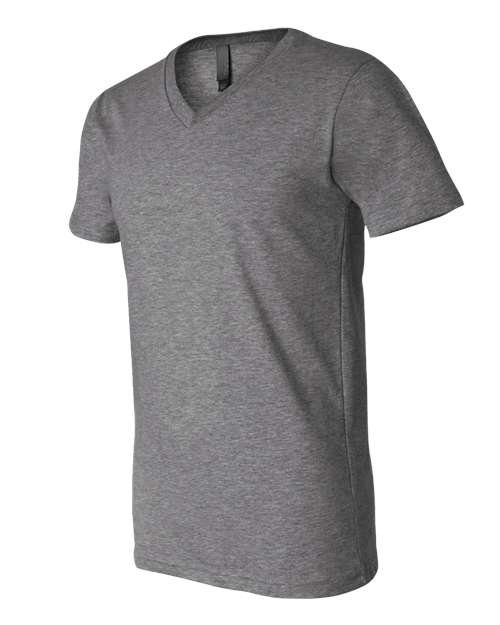 Unisex Heather CVC V-Neck Tee - Image 13