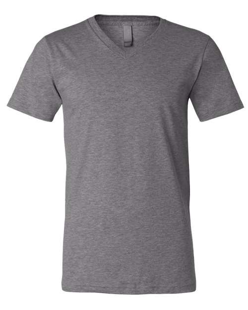Unisex Heather CVC V-Neck Tee - Image 11