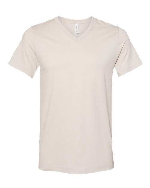 Unisex Heather CVC V-Neck Tee - Image 27
