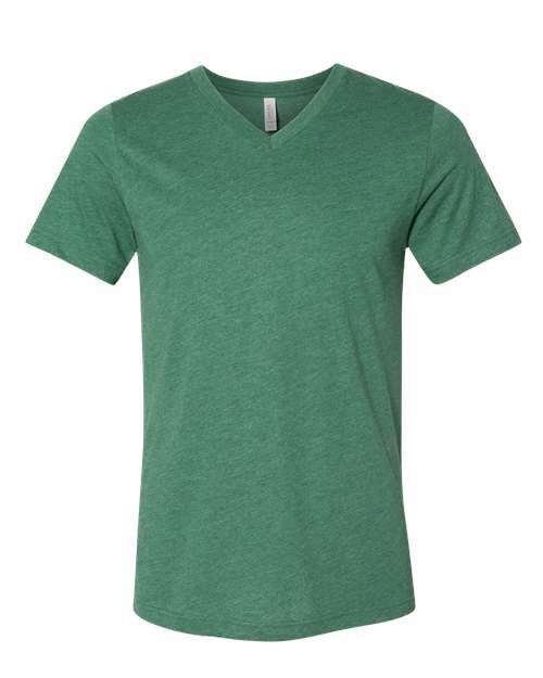 Unisex Heather CVC V-Neck Tee - Image 33