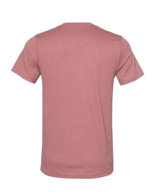Unisex Heather CVC V-Neck Tee - Image 43