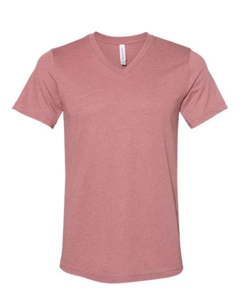 Unisex Heather CVC V-Neck Tee - Image 42