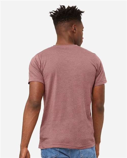 Unisex Heather CVC V-Neck Tee - Image 47
