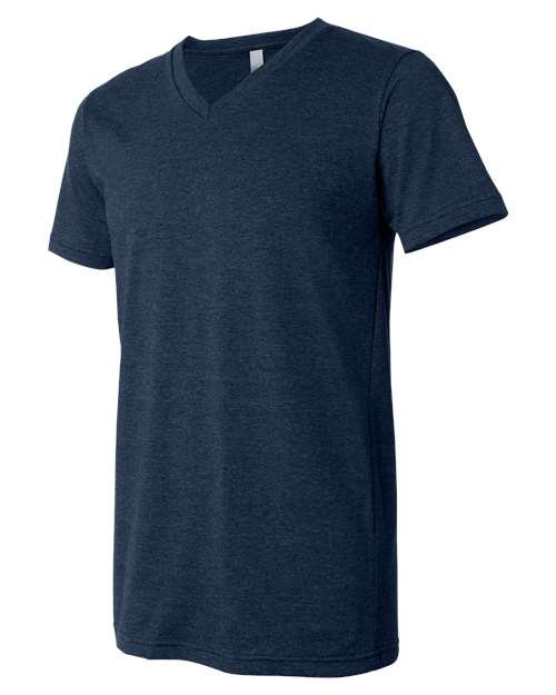 Unisex Heather CVC V-Neck Tee - Image 50