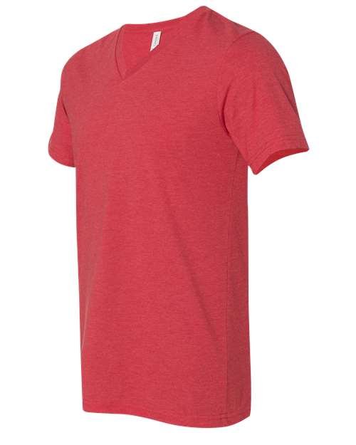 Unisex Heather CVC V-Neck Tee - Image 53