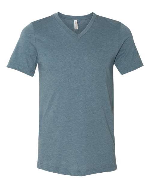Unisex Heather CVC V-Neck Tee - Image 57