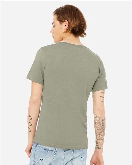 Unisex Heather CVC V-Neck Tee - Image 65