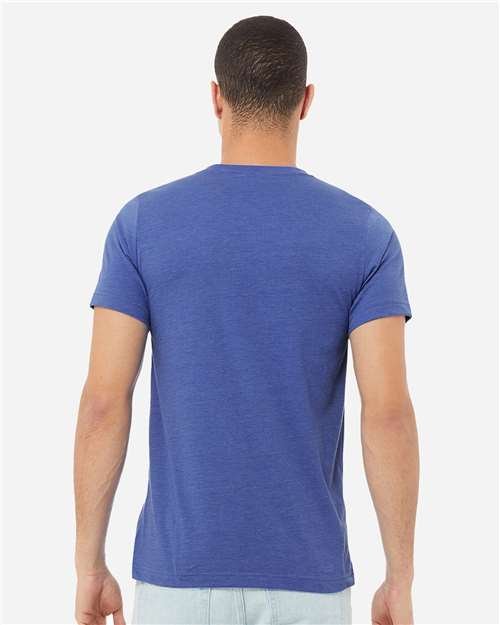 Unisex Heather CVC V-Neck Tee - Image 71