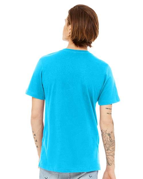 Unisex Heather CVC V-Neck Tee - Image 74