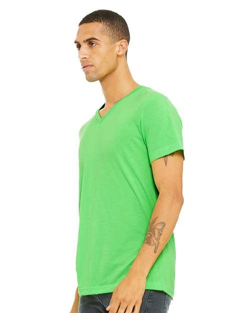 Unisex Heather CVC V-Neck Tee - Image 77