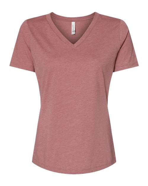 Women's Relaxed Heather CVC V-Neck Tee - Image 18