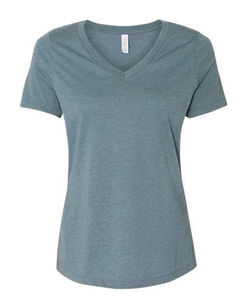 Women's Relaxed Heather CVC V-Neck Tee - Image 45