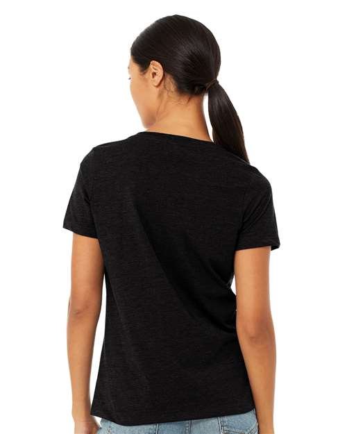 Women's Relaxed Heather CVC V-Neck Tee - Image 59