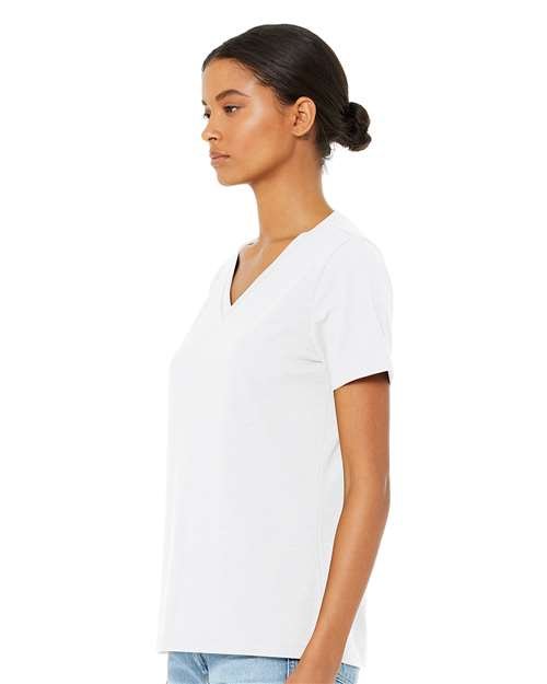 Women's Relaxed Heather CVC V-Neck Tee - Image 64