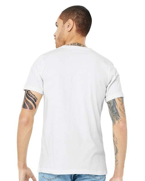 Unisex Heather CVC V-Neck Tee - Image 95