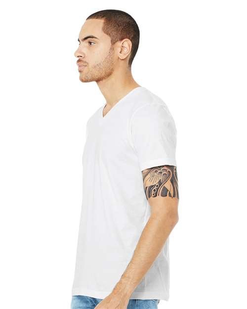 Unisex Heather CVC V-Neck Tee - Image 94