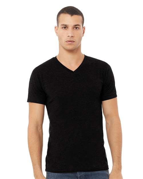 Unisex Heather CVC V-Neck Tee - Image 87
