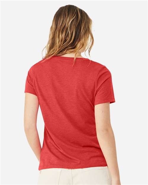 Women's Relaxed Heather CVC V-Neck Tee - Image 44