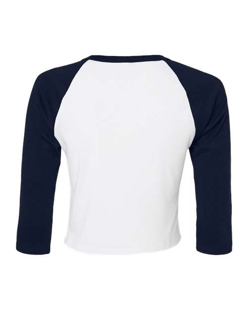 Women's Micro Rib Three-Quarter Raglan Sleeve Baby Tee - Image 27