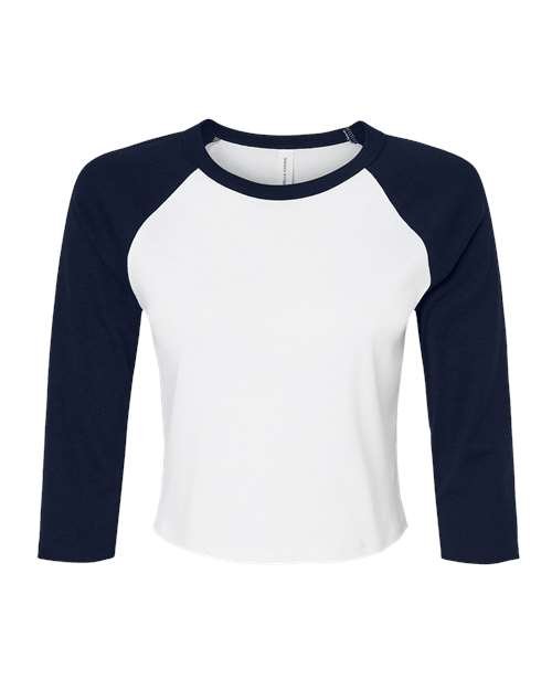 Women's Micro Rib Three-Quarter Raglan Sleeve Baby Tee - Image 26
