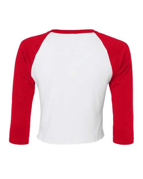 Women's Micro Rib Three-Quarter Raglan Sleeve Baby Tee - Image 33