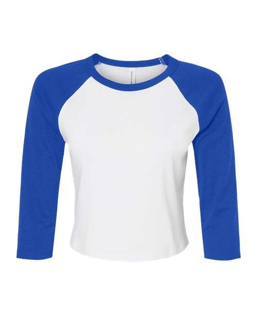Women's Micro Rib Three-Quarter Raglan Sleeve Baby Tee - Image 38