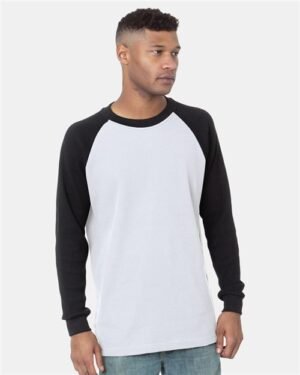 Men's USA-Made Heavyweight Waffle Knit Thermal Raglan T-Shirt