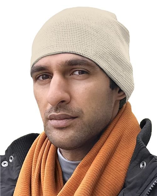 USA-Made 8" Cotton Thermal Beanie